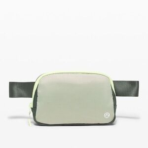 Lululemon everyday belt bag lime green and gray